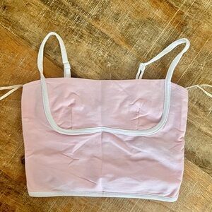 NEW Forever 21 Pink and White Cropped Cami